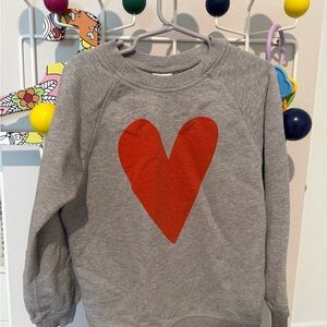 Hanna Andersson Gray Sweatshirt with a Heart